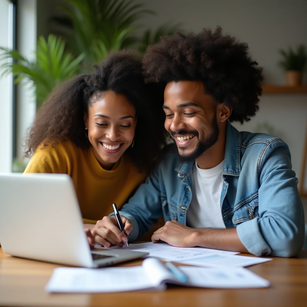 Pareja unificando sus finanzas
